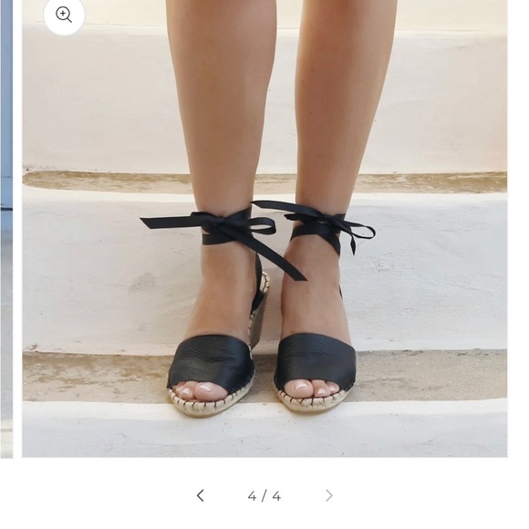 NWOT Maslinda high wedge handmade esparadilles. Size 36, US 6.5 black. - Picture 3 of 8